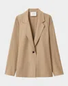 Lafayette 148 New York Tropical Wool Blend Tie Back Jacket In Nude