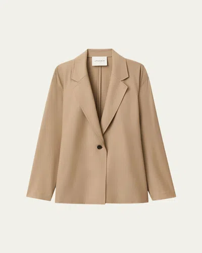Lafayette 148 Plus Size Tropical Wool Belted Jacket In Brown