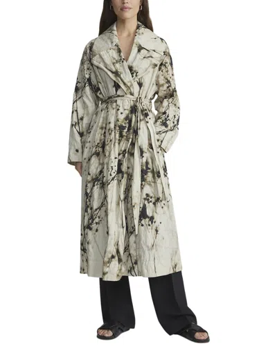 Lafayette 148 New York Belted Trench Coat In Gold