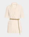 Lafayette 148 Belted Wrap-front Blazer