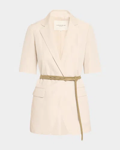 Lafayette 148 Belted Wrap-front Blazer