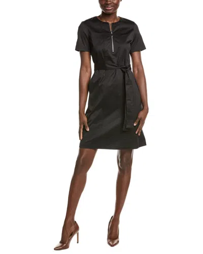 LAFAYETTE 148 BELTED ZIP FRONT DRESS