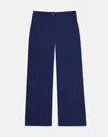 Lafayette 148 Regenerated Punto Milano Gates Ankle Flare Pull-on Pant In Blue