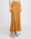 Lafayette 148 Organic Silk Georgette Bias Cut Maxi Skirt In Terracotta