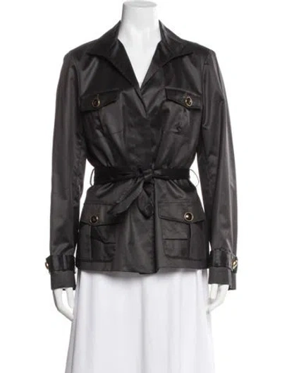 Pre-owned Lafayette 148 Biker Jacket In Brown