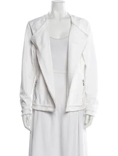 Pre-owned Lafayette 148 Biker Jacket In Neutrals
