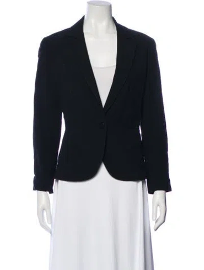 Pre-owned Lafayette 148 Blazer In Blue