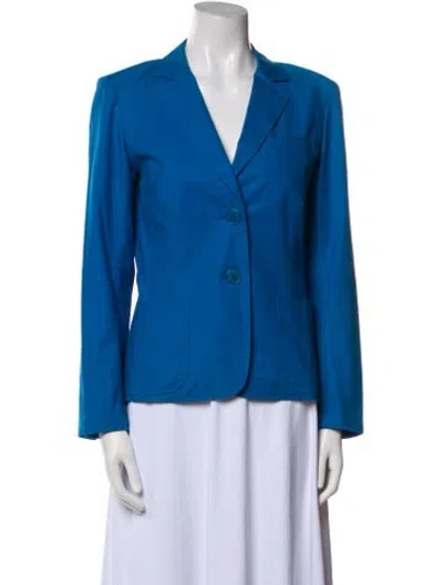 Pre-owned Lafayette 148 Blazer In Blue