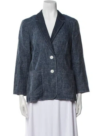 Pre-owned Lafayette 148 Blazer In Blue