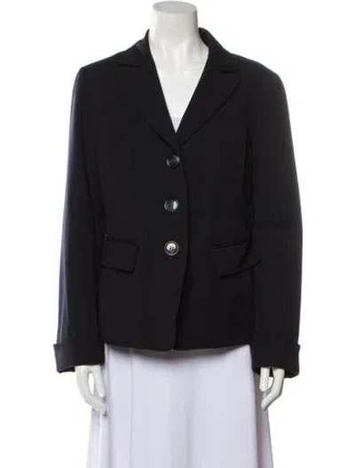 Pre-owned Lafayette 148 Blazer In Blue
