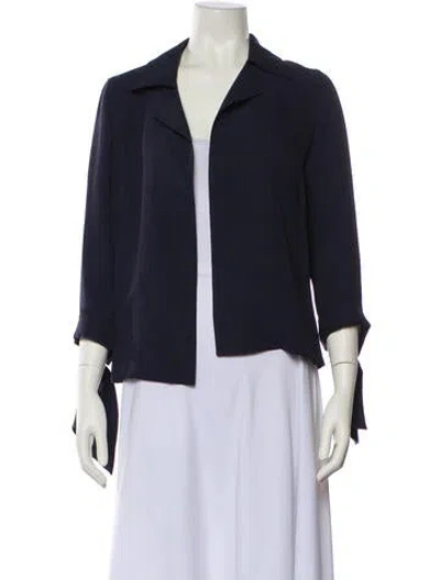 Pre-owned Lafayette 148 Blazer In Blue