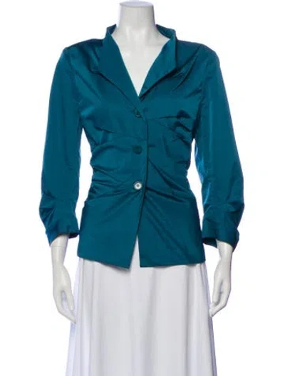 Pre-owned Lafayette 148 Blazer In Blue