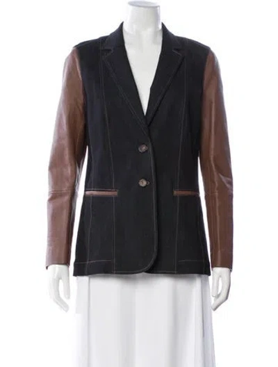 Pre-owned Lafayette 148 Blazer In Blue
