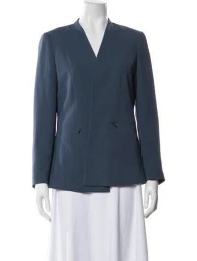Pre-owned Lafayette 148 Blazer In Blue