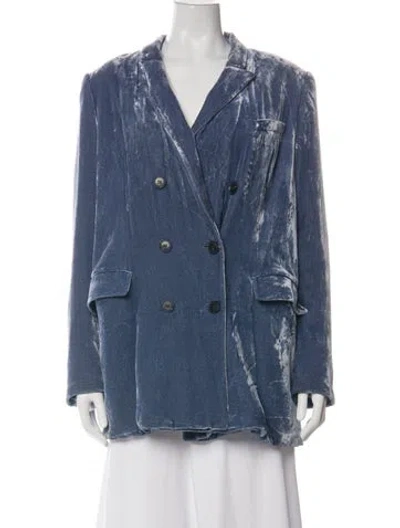 Pre-owned Lafayette 148 Blazer In Blue