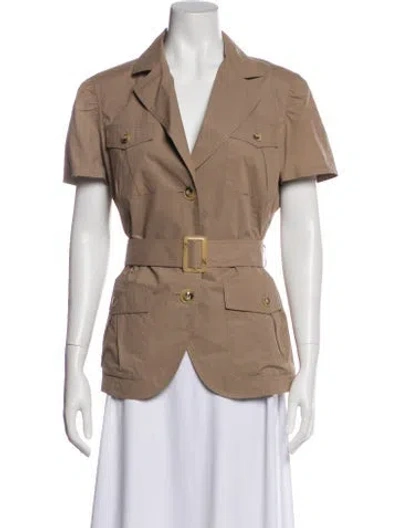 Pre-owned Lafayette 148 Blazer In Brown