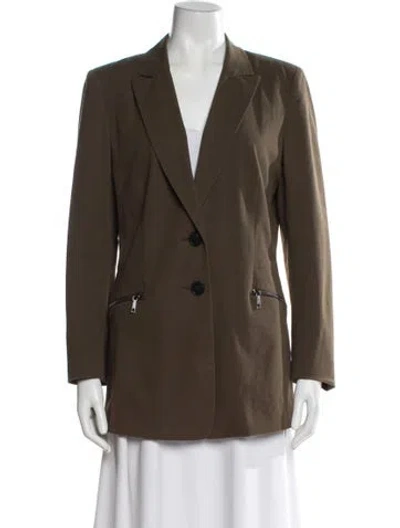 Pre-owned Lafayette 148 Blazer In Brown