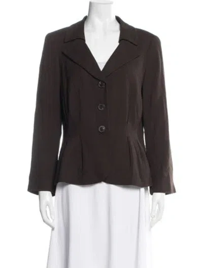 Pre-owned Lafayette 148 Blazer In Brown
