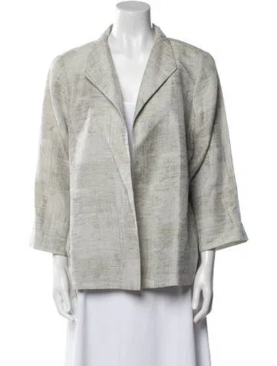 Pre-owned Lafayette 148 Blazer In Gray