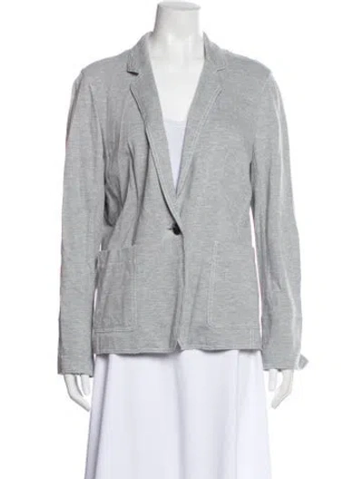 Pre-owned Lafayette 148 Blazer In Gray