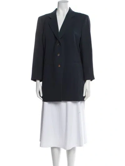 Pre-owned Lafayette 148 Blazer In Gray