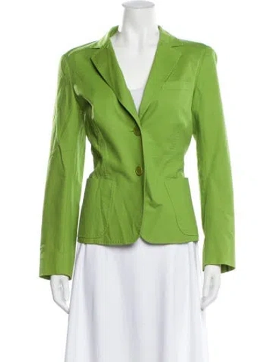 Pre-owned Lafayette 148 Blazer In Green