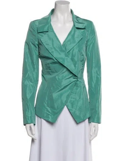 Pre-owned Lafayette 148 Blazer In Green