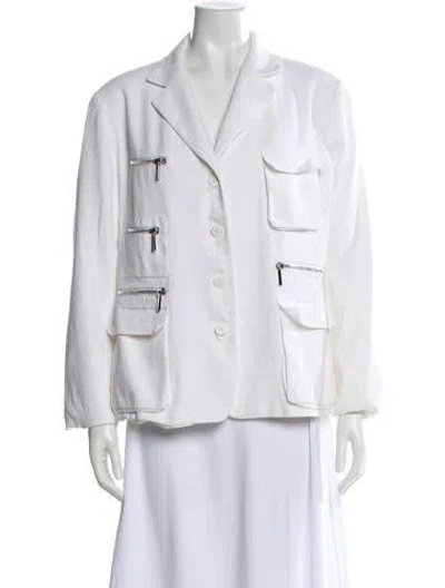 Pre-owned Lafayette 148 Blazer In Green