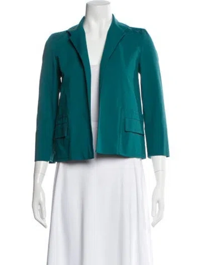 Pre-owned Lafayette 148 Blazer In Green