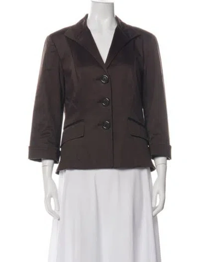Pre-owned Lafayette 148 Blazer In Green