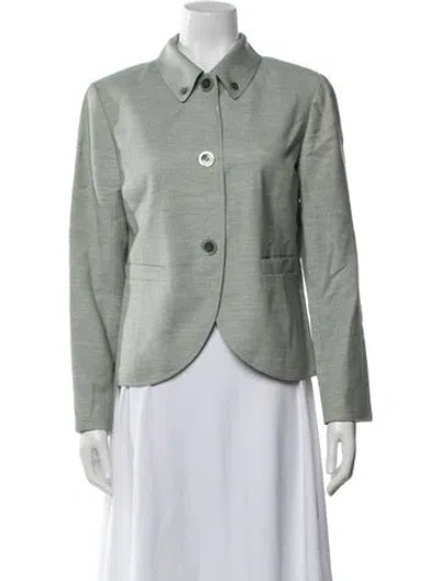 Pre-owned Lafayette 148 Blazer In Green