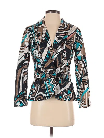 Pre-owned Lafayette 148 Blazer Jacket In Blue