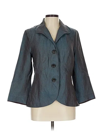 Pre-owned Lafayette 148 Blazer Jacket In Blue