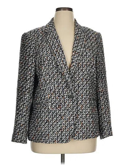 Pre-owned Lafayette 148 Blazer Jacket In Blue