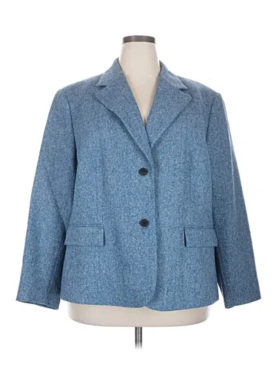 Pre-owned Lafayette 148 Blazer Jacket In Blue