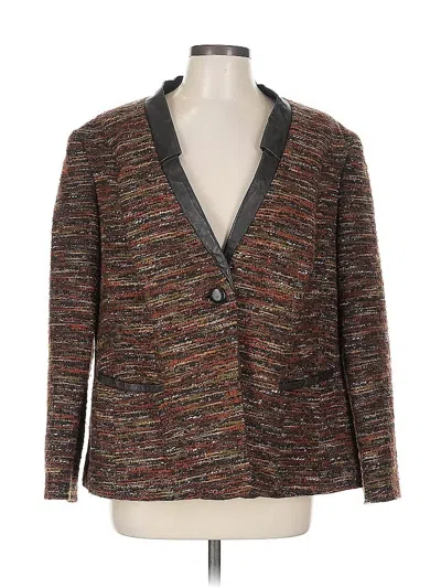 Pre-owned Lafayette 148 Blazer Jacket In Brown
