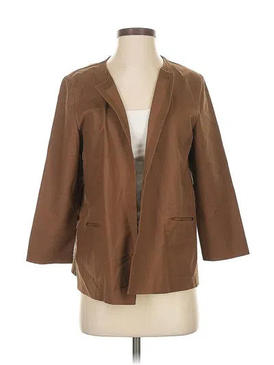 Pre-owned Lafayette 148 Blazer Jacket In Brown