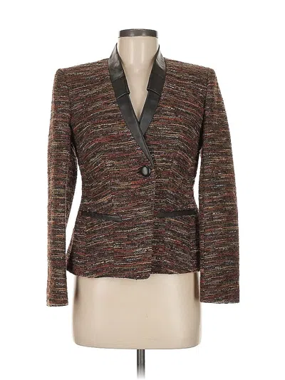 Pre-owned Lafayette 148 Blazer Jacket In Brown