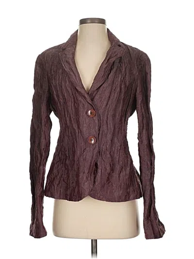 Pre-owned Lafayette 148 Blazer Jacket In Brown