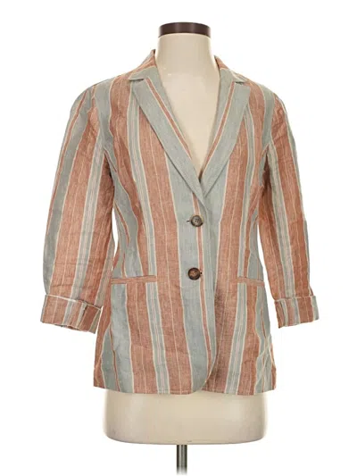 Pre-owned Lafayette 148 Blazer Jacket In Brown