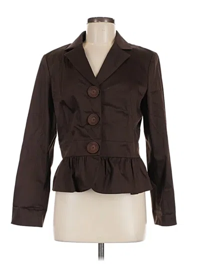 Pre-owned Lafayette 148 Blazer Jacket In Brown
