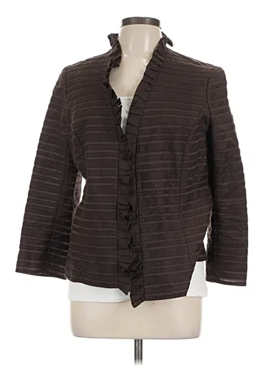 Pre-owned Lafayette 148 Blazer Jacket In Brown