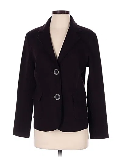 Pre-owned Lafayette 148 Blazer Jacket In Burgundy
