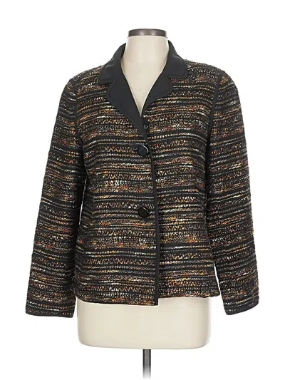 Pre-owned Lafayette 148 Blazer Jacket In Gold