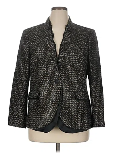 Pre-owned Lafayette 148 Blazer Jacket In Gold