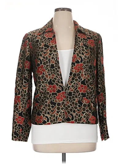 Pre-owned Lafayette 148 Blazer Jacket In Gold