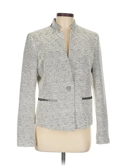 Pre-owned Lafayette 148 Blazer Jacket In Gray
