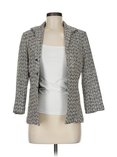 Pre-owned Lafayette 148 Blazer Jacket In Gray