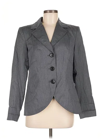 Pre-owned Lafayette 148 Blazer Jacket In Gray