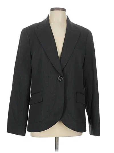 Pre-owned Lafayette 148 Blazer Jacket In Gray